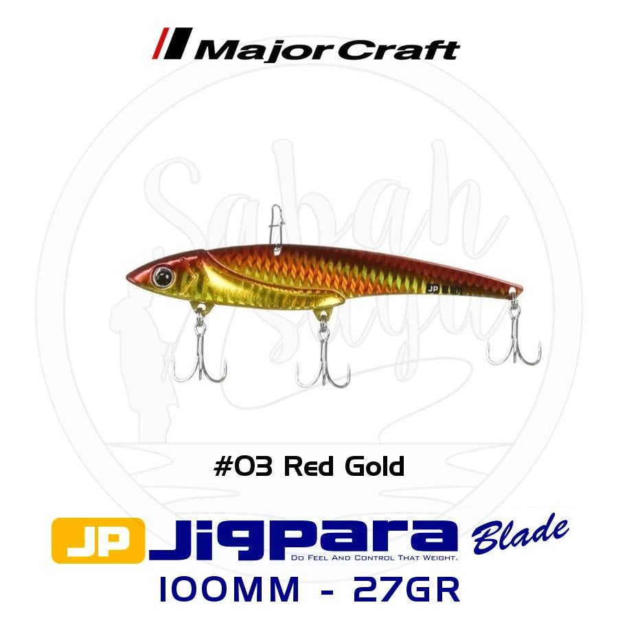 Major Craft Jigpara JPB-100 Blade Vibrasyon Jig 100mm 27gr #03 Red Gold