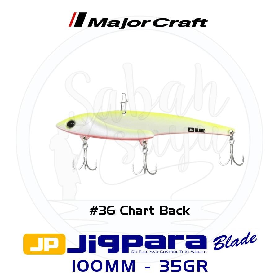 Major Craft Jigpara JPB-100 Blade Vibrasyon Jig 100mm 35gr #36 Chart Back