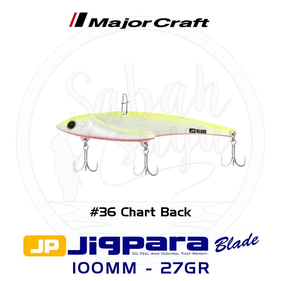 Major Craft Jigpara JPB-100 Blade Vibrasyon Jig 100mm 27gr #36 Chart Back