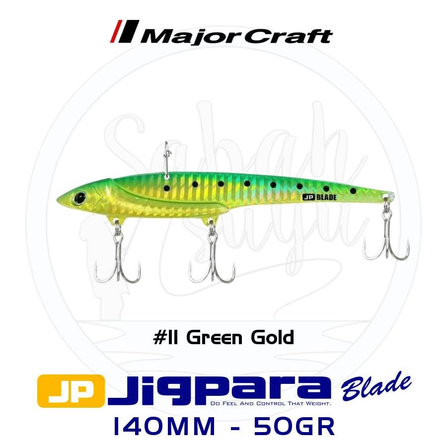 Major Craft Jigpara JPB-140 Blade Vibrasyon Jig 140mm 50gr #11 Green Gold