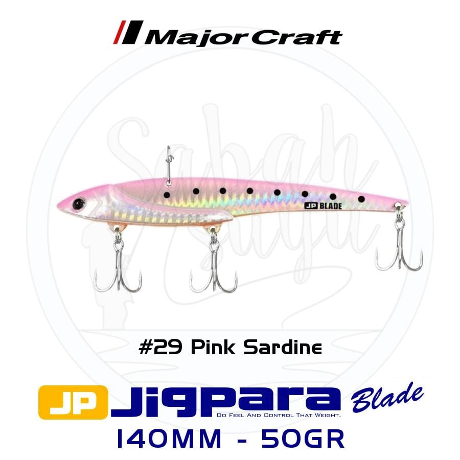 Major Craft Jigpara JPB-140 Blade Vibrasyon Jig 140mm 50gr #29 Pink Sardine