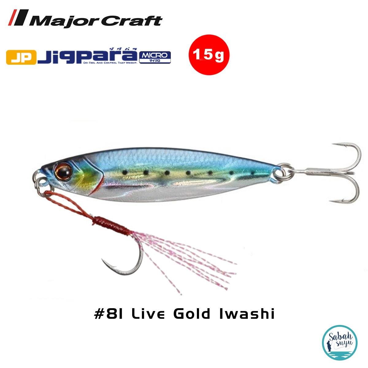 Major Craft Jigpara Micro JPM-15gr 60mm #81 Live Gold Iwashi