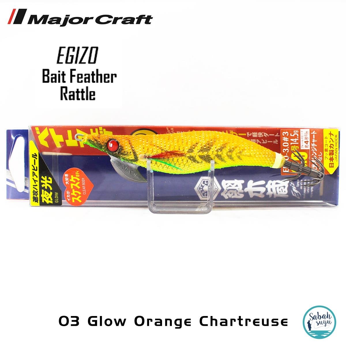 Major Craft Kalamar Zokası EBFO-3.0 14.5gr #03 Glow Orange Chartreuse