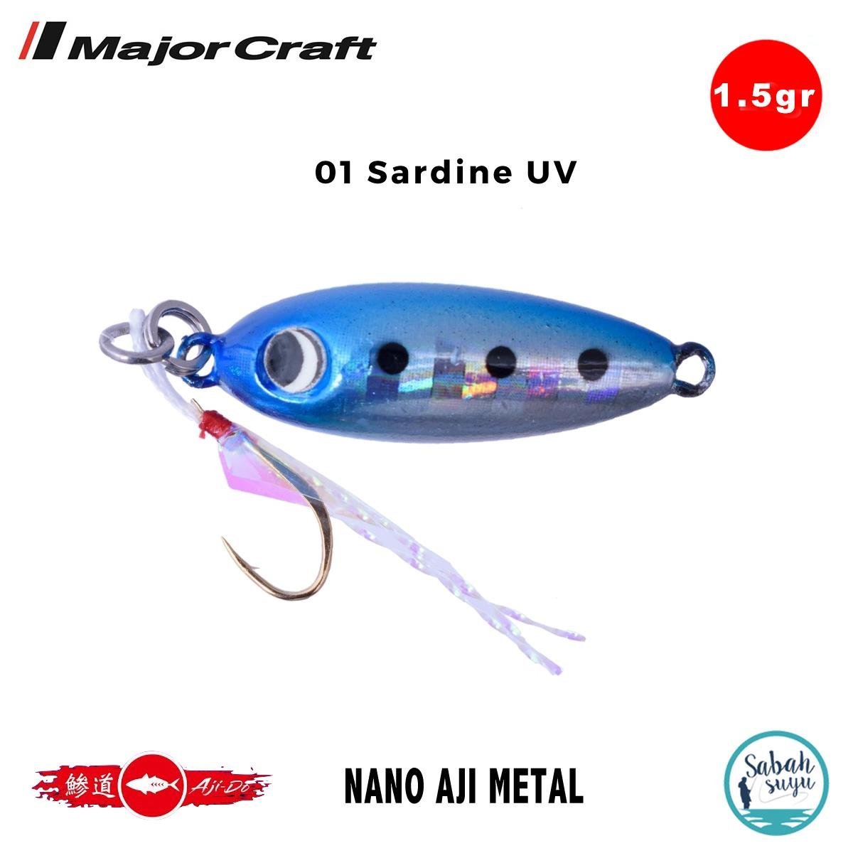 Major Craft Nano Aji Metal 1.5gr 16mm #01 Sardine UV