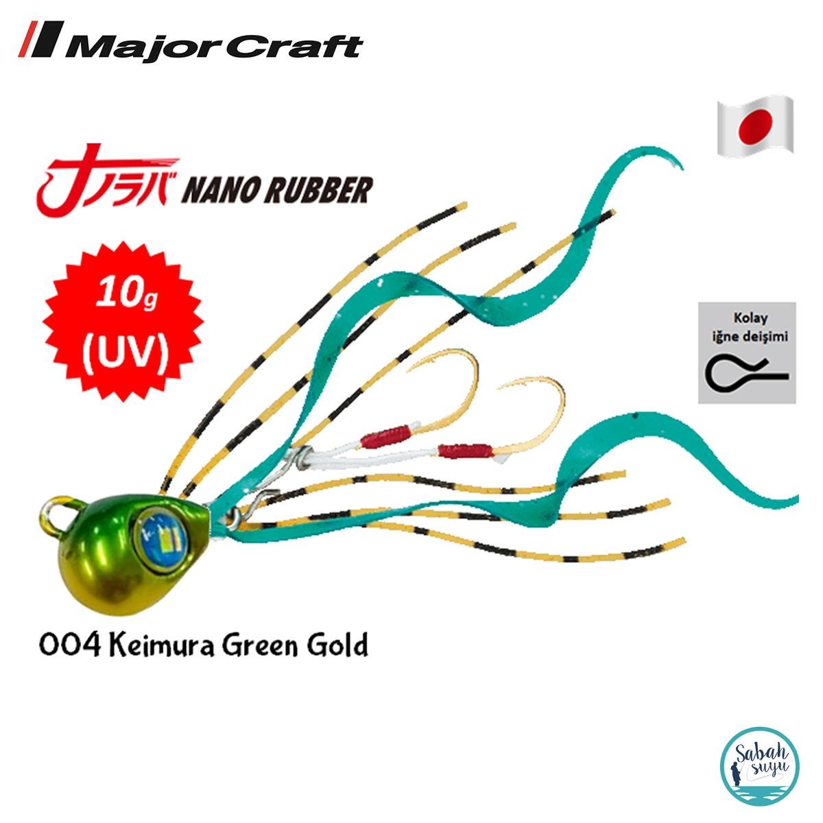 Major Craft Nano Rubber 10gr 004 Keimura Green Gold