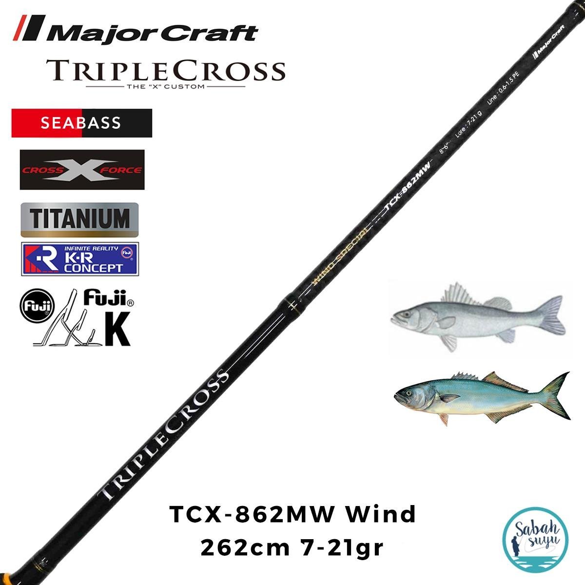 Major Craft Triple Cross TCX-862MW Wind 2.62mt 7-21gr (2P) Spin Kamış