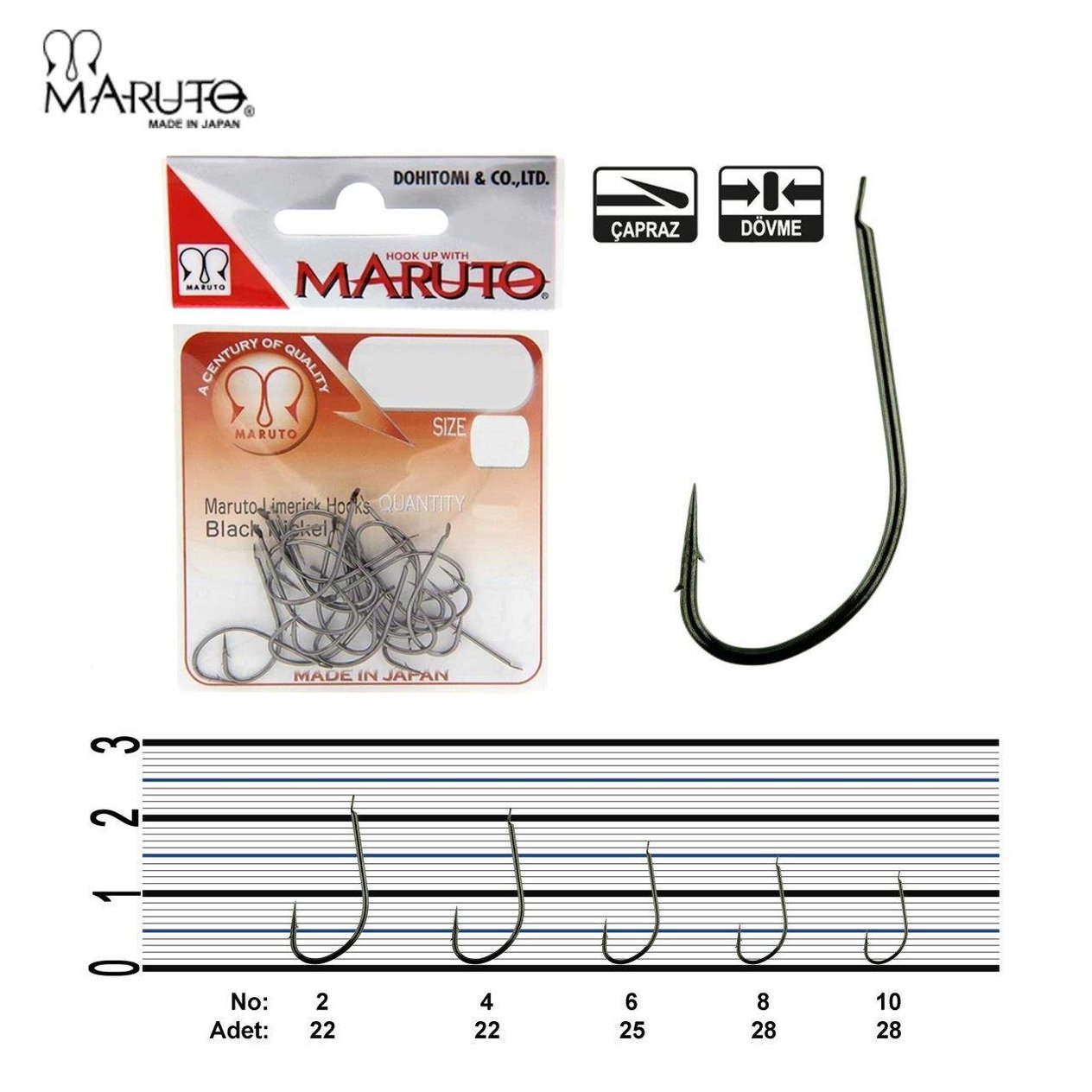 Maruto 2267 BN Tekli İğne Siyah #4 (22 adet)