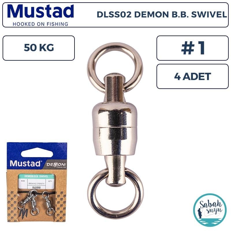 Mustad Demon DLSS02 Bilyalı Fırdöndü #1 50kg (4 Adet)