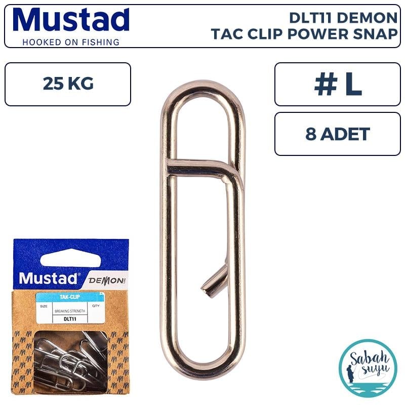 Mustad Demon DLT11 Tak-Clip Power Klips #L 25kg (8 Adet)