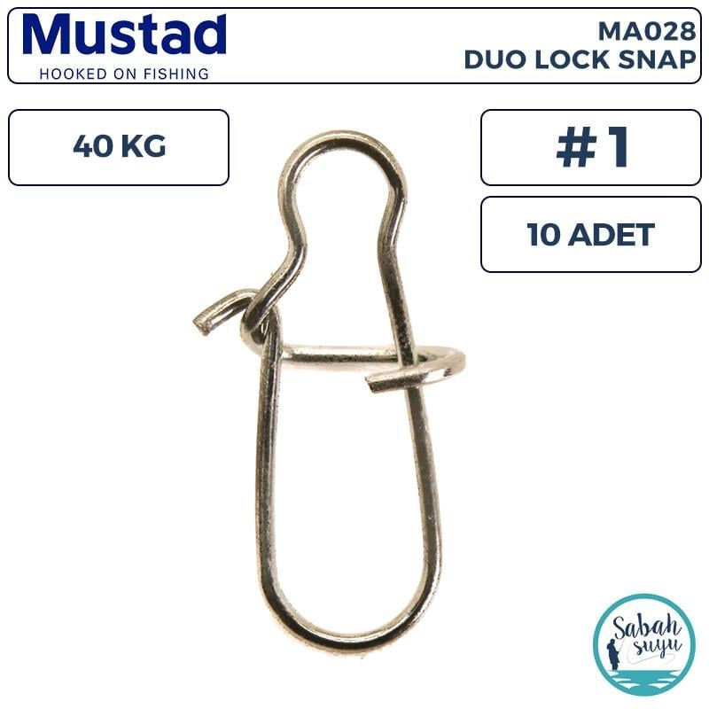 Mustad MA028 Duo Lock Snap Klips #1 40kg (10 Adet)