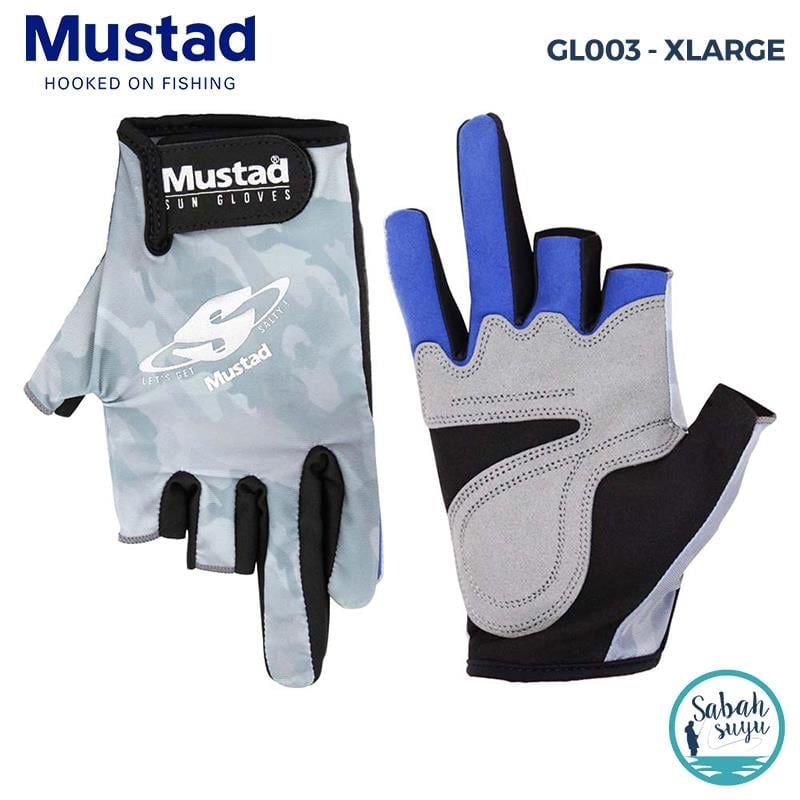 Mustad Sun Gloves UV Korumalı Balıkçı Eldiveni Large