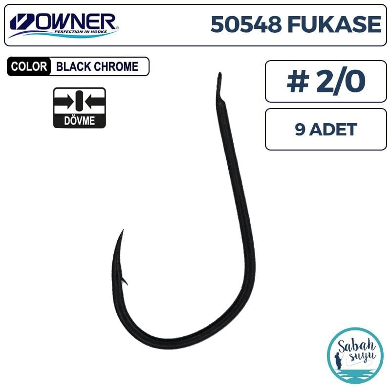 Owner 50548 Fukase İğne #2/0 (9 Adet) Siyah