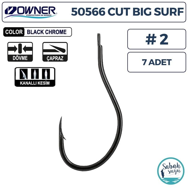 Owner 50566 Cut Big Surf  İğne #2 (7 Adet) Siyah