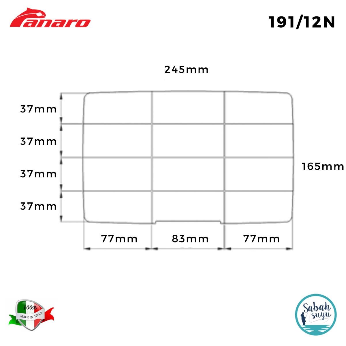 Plastica Panaro 191/12N 12 Gözlü Kutu 245X165X40mm.