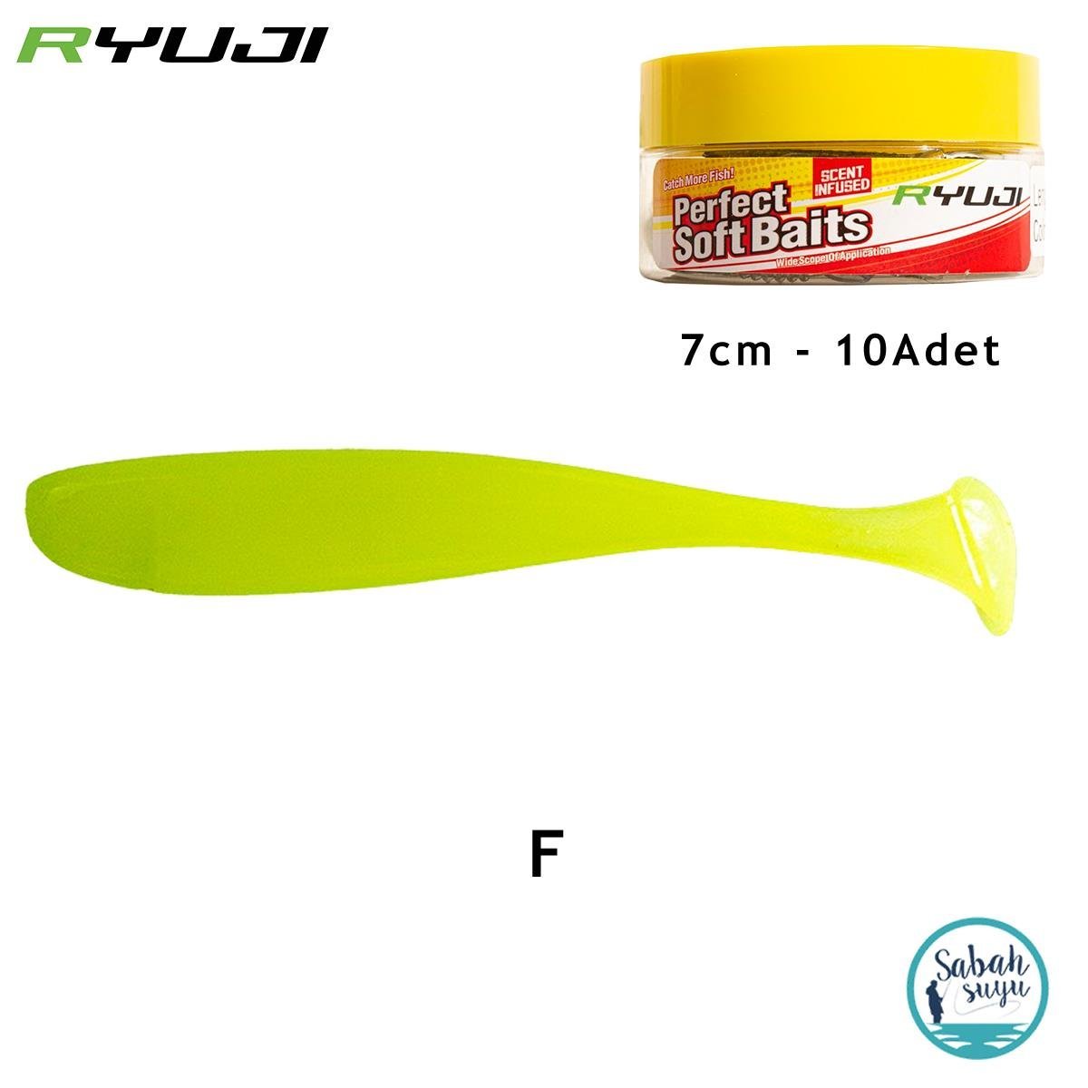 Ryuji Perfect Bait BT Kokulu Silikon Balık 7cm Renk F (10 Adet)