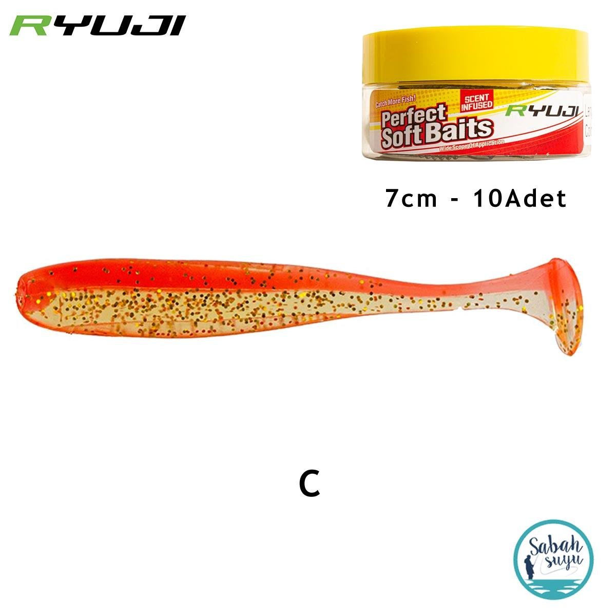 Ryuji Perfect Bait BT Kokulu Silikon Balık 7cm Renk C (10 Adet)