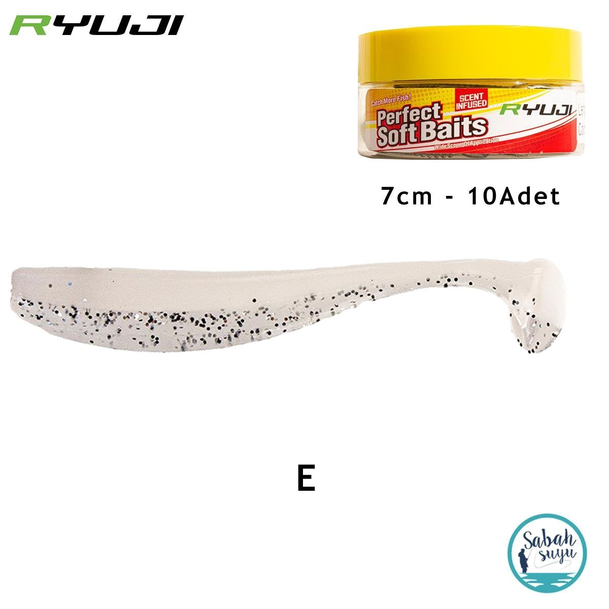 Ryuji Perfect Bait BT Kokulu Silikon Balık 7cm Renk E (10 Adet)