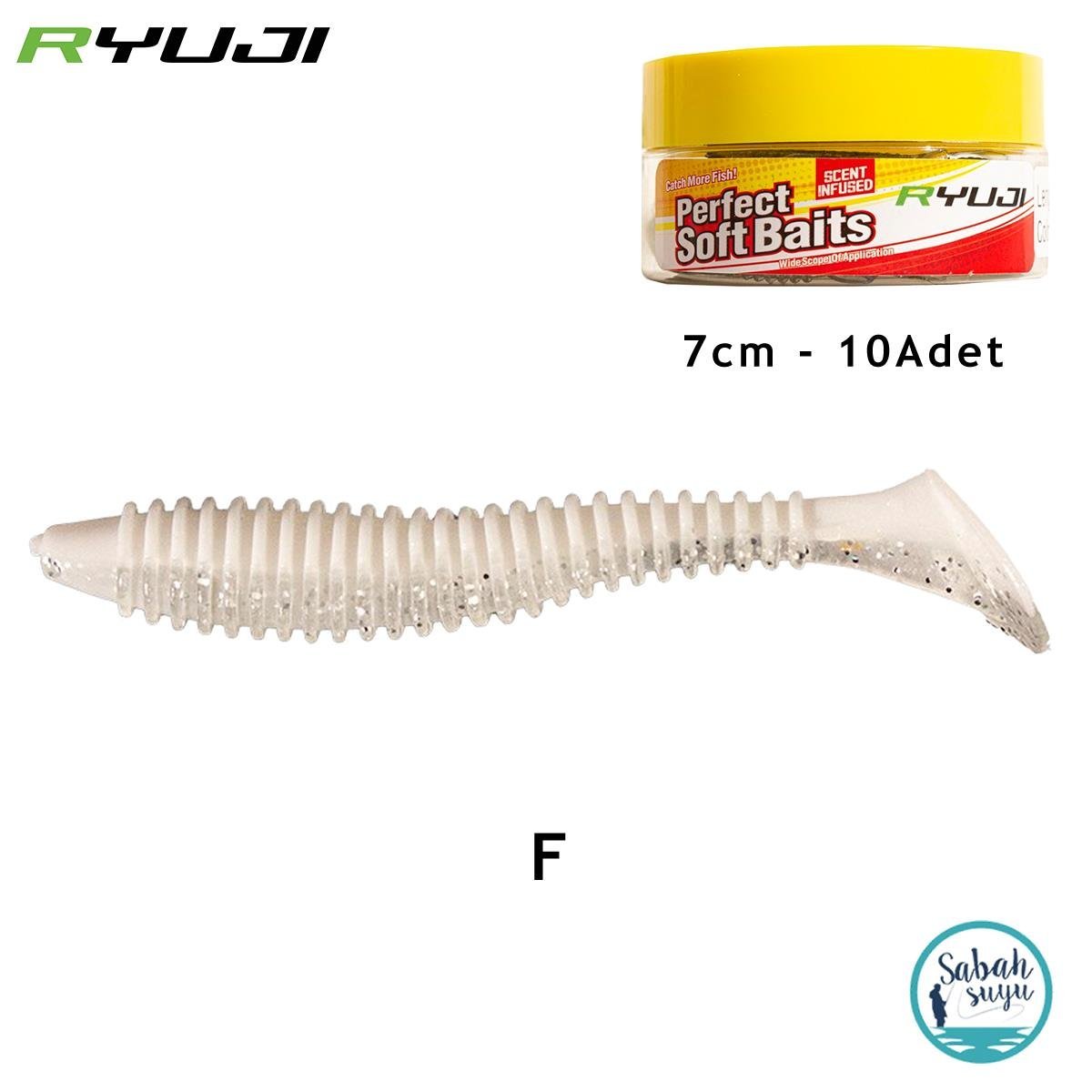 Ryuji Perfect Bait LT Kokulu Silikon Balık 7cm Renk F (10 Adet)