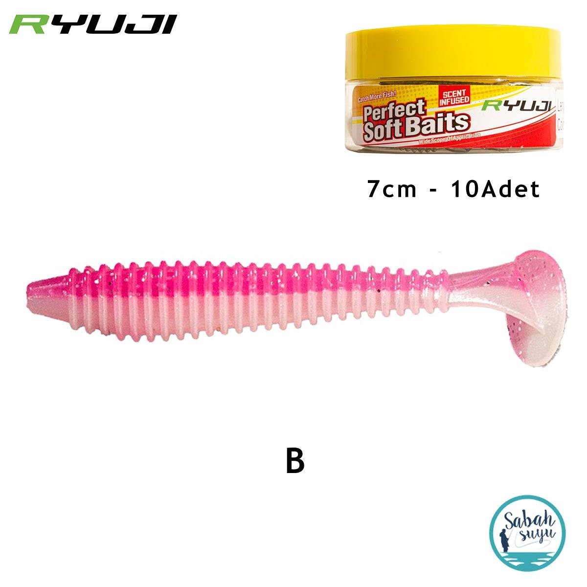 Ryuji Perfect Bait LT Kokulu Silikon Balık 7cm Renk B (10 Adet)