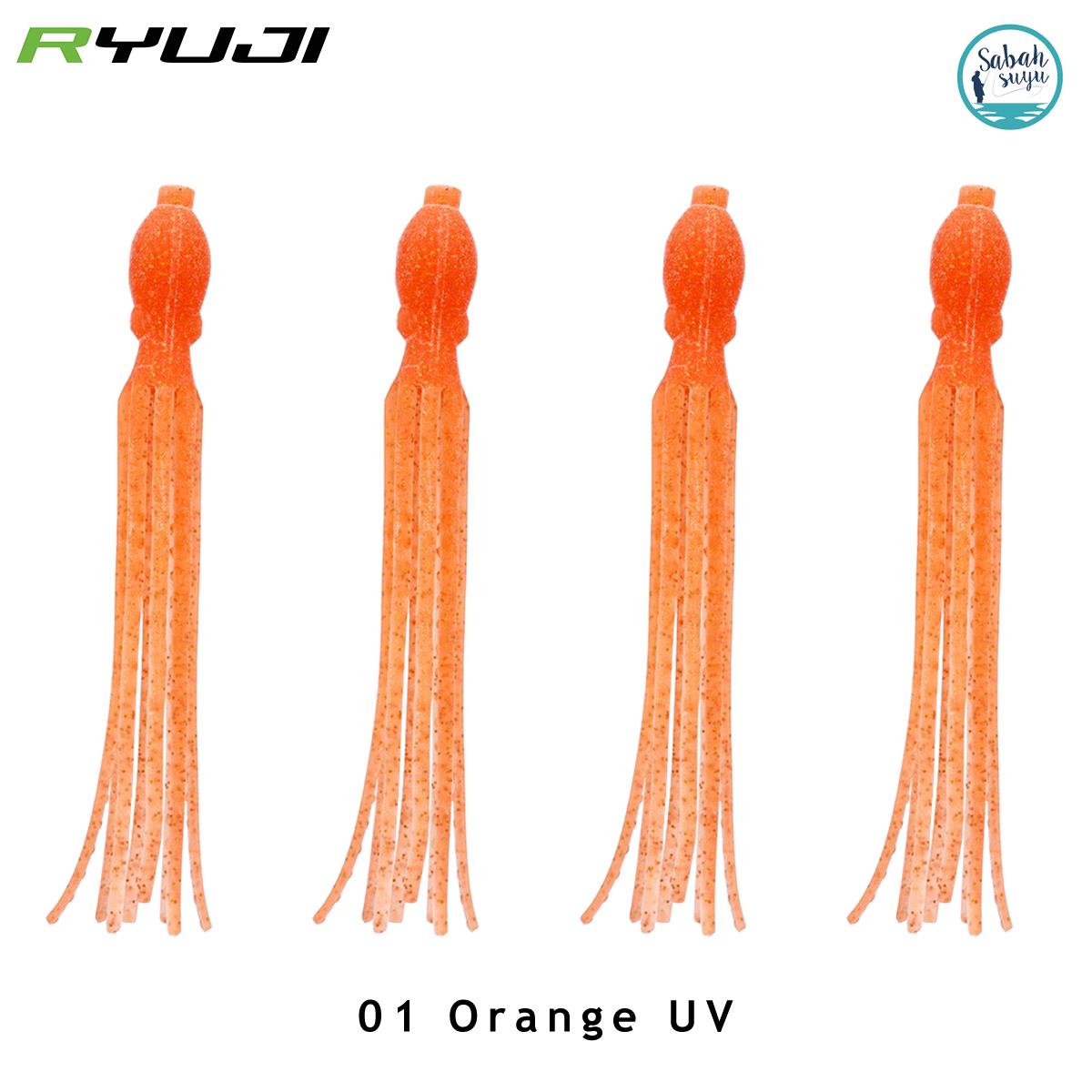 Ryuji Silikon Ahtapot 11.5cm (4 Adet) #1 Orange UV