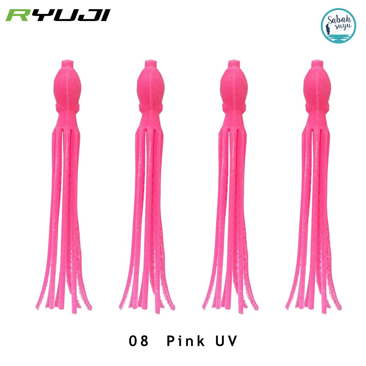 Ryuji Silikon Ahtapot 11.5cm (4 Adet) #8  Pink UV