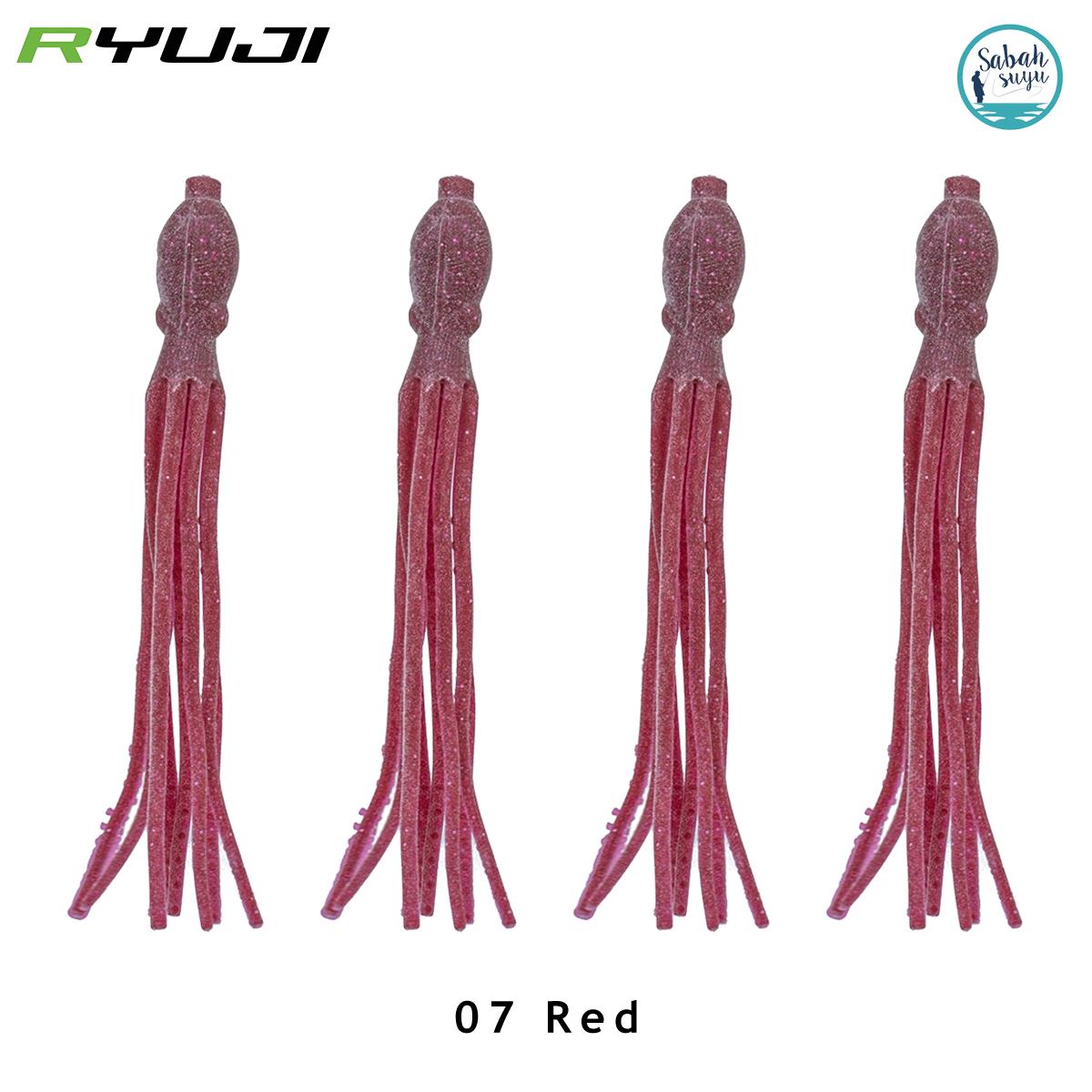 Ryuji Silikon Ahtapot 11.5cm (4 Adet) #7 Red