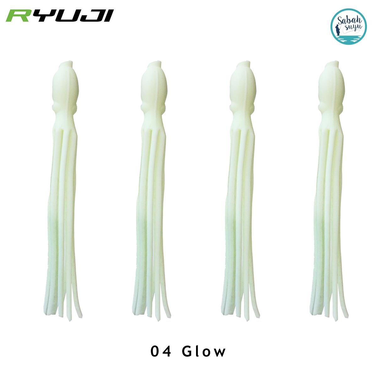 Ryuji Silikon Ahtapot 11.5cm (4 Adet) #4 Glow