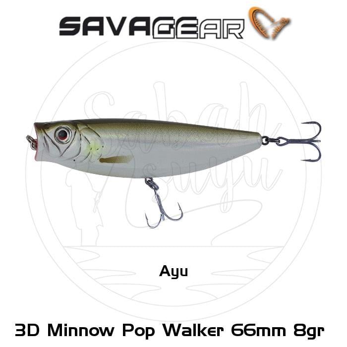 Savage Gear 3D Minnow Pop Walker 66 6.6cm 8gr Suni Yem Ayu