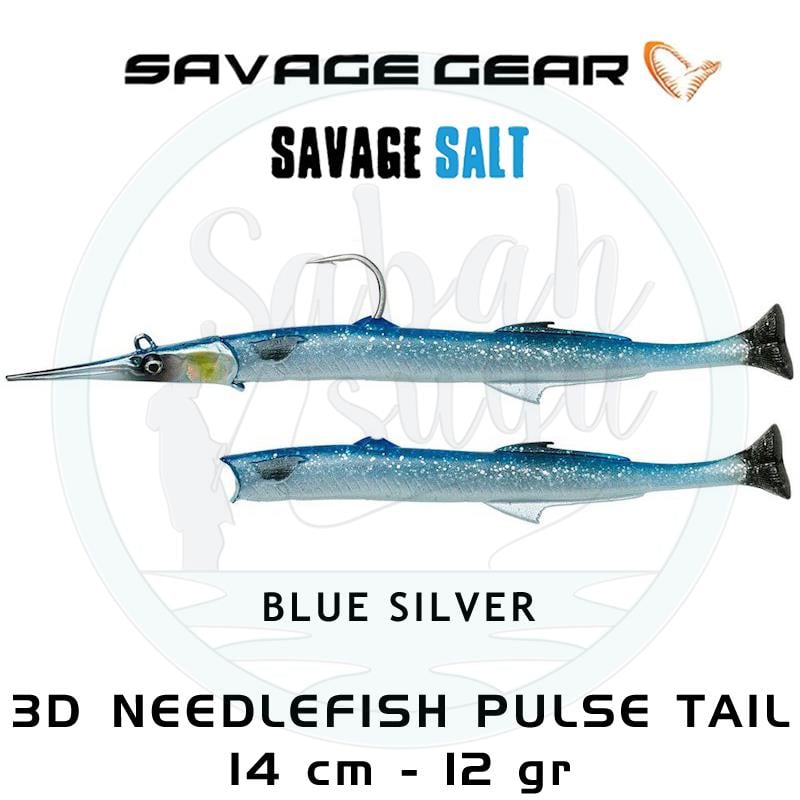 Savage Gear 3D Needlefish Pulsetail 2+1 14cm 12gr Blue Silver