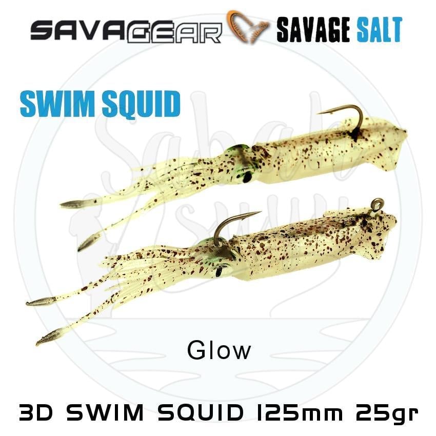 Savage Gear 3D Swim Squid 125mm 25gr (2 Adet) Glow