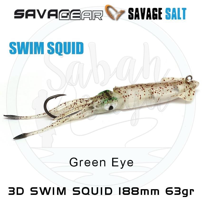 Savage Gear 3D Swim Squid 188mm 63gr (1 Adet) Green Eye