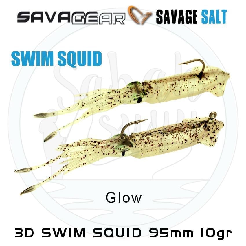Savage Gear 3D Swim Squid 95mm 10gr (2 Adet) Glow