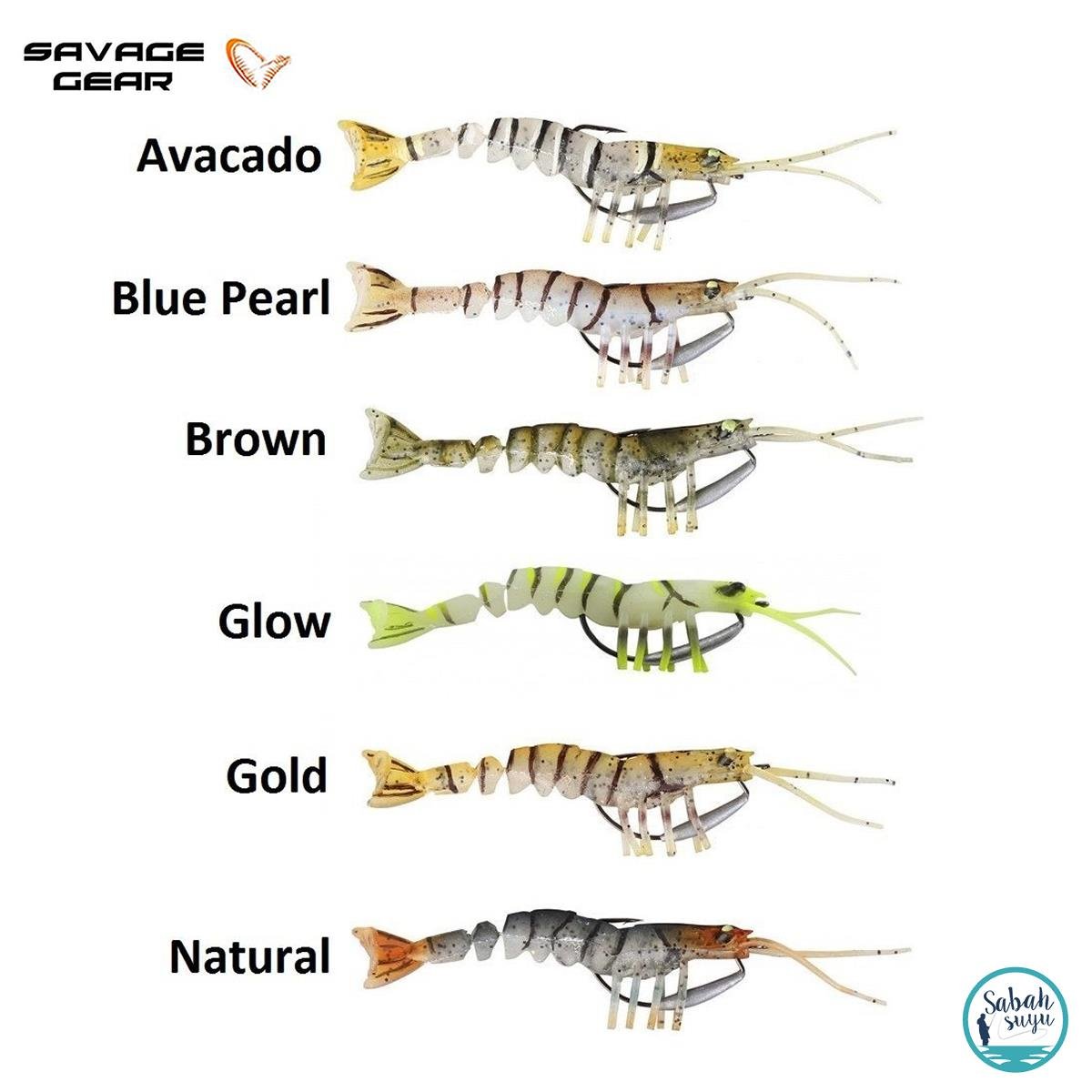 Savage Gear 3D TPE Manic Shrimp 10cm 8gr Silikon Yem Blue Pearl