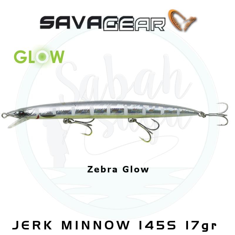 Savage Gear Jerk Minnow 145mm 17gr Sinking Zebra Glow
