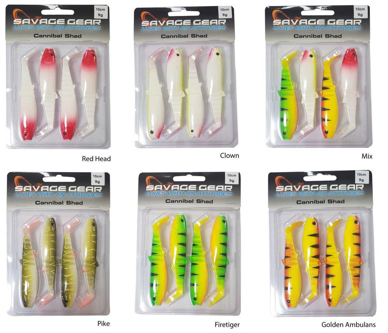 Savage Gear LB Cannibal 10cm 9gr Silikon Yem (4ad) Mix