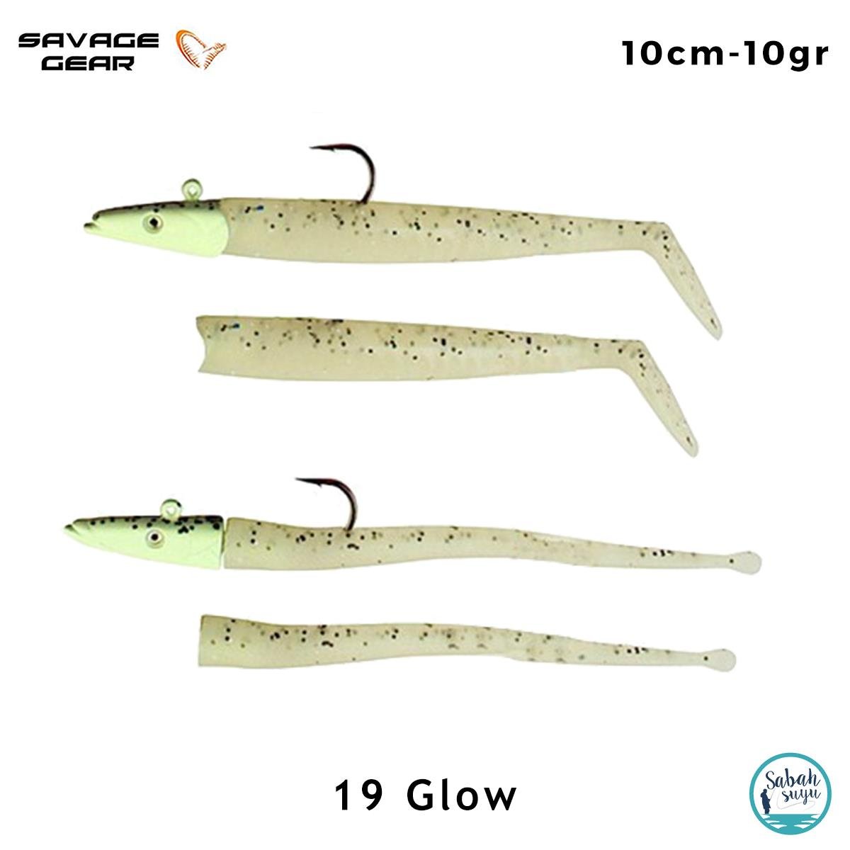 Savage Gear Sandeel - Slug 10cm 10gr. Combo (4+2) Glow