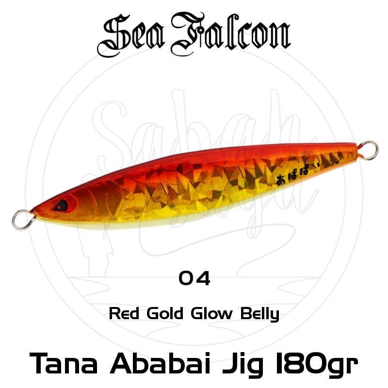 Sea Falcon Ababai Jig 180gr 04 Red Gold Glow Belly