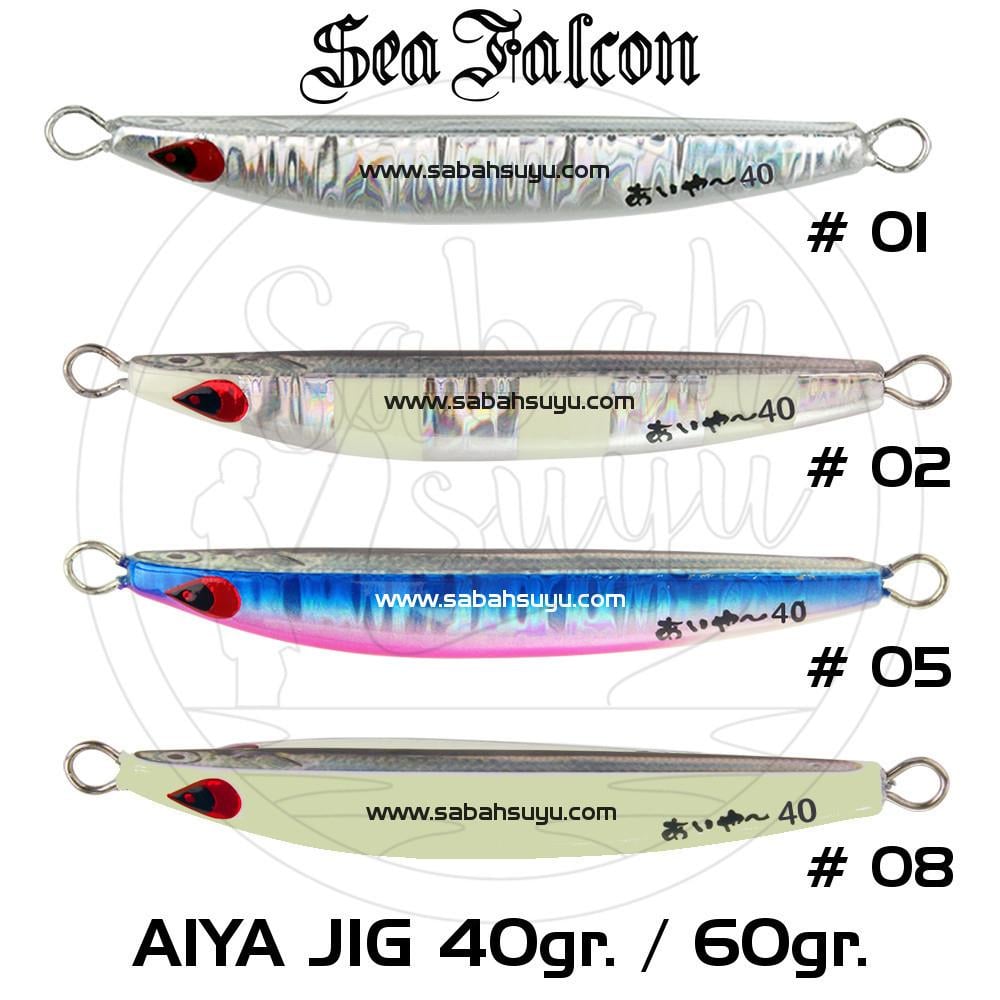 Sea Falcon Aiya Jig 40gr 02 Silver Zebra Glow