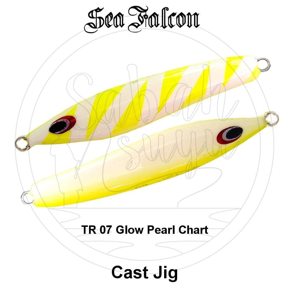 Sea Falcon Cast Jig 40gr TR-07 Glow Pearl Chart