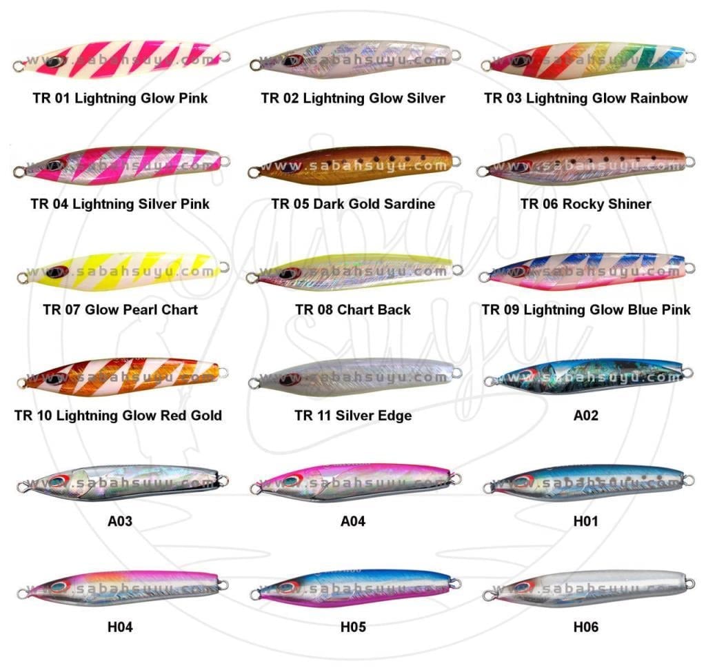 Sea Falcon Cast Jig 40gr TR-08 Chart Back