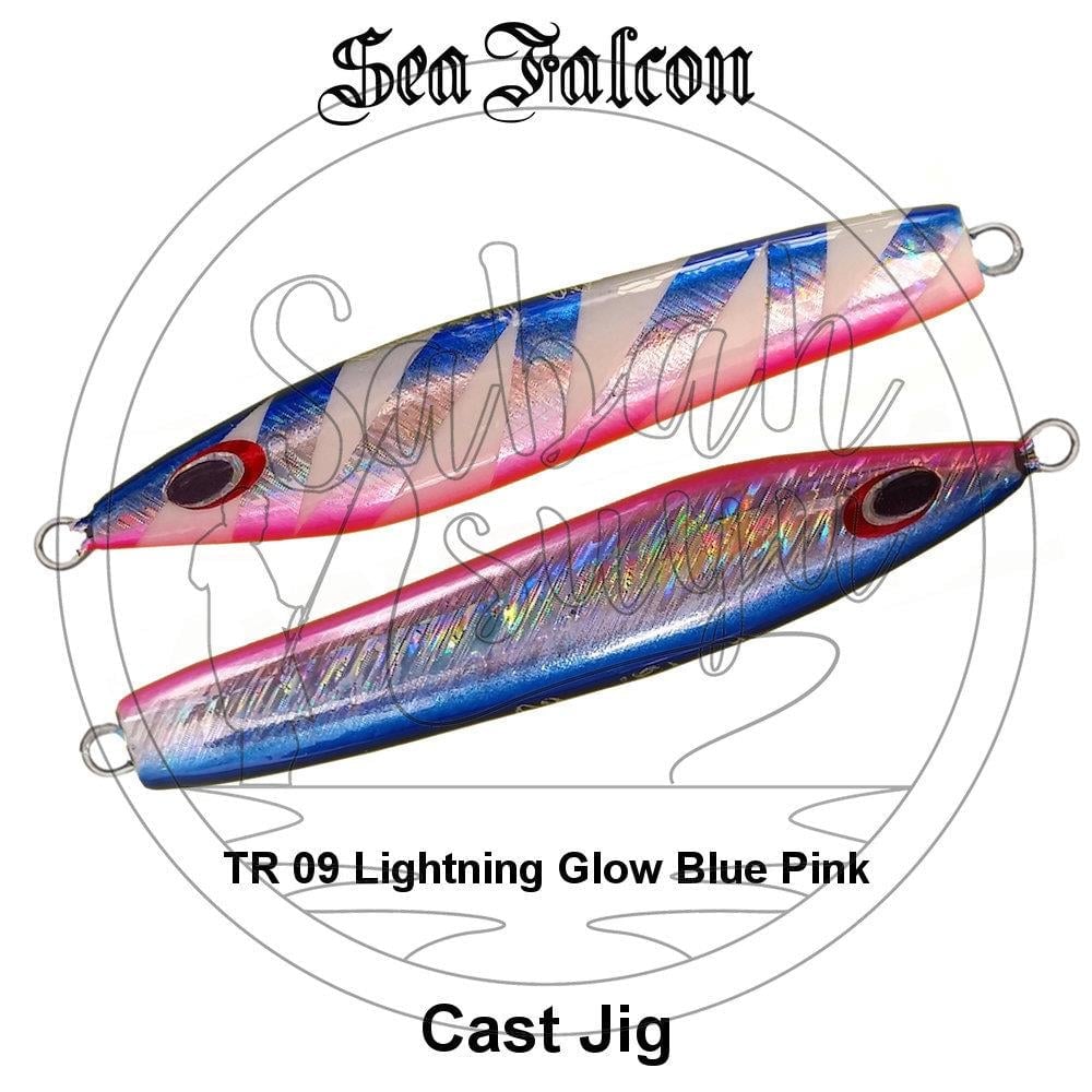 Sea Falcon Cast Jig 60gr TR-09 Lightning Glow Blue Pink
