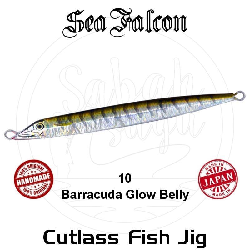 Sea Falcon Cutlass Fish Jig 180gr 10 Barracuda Glow Belly