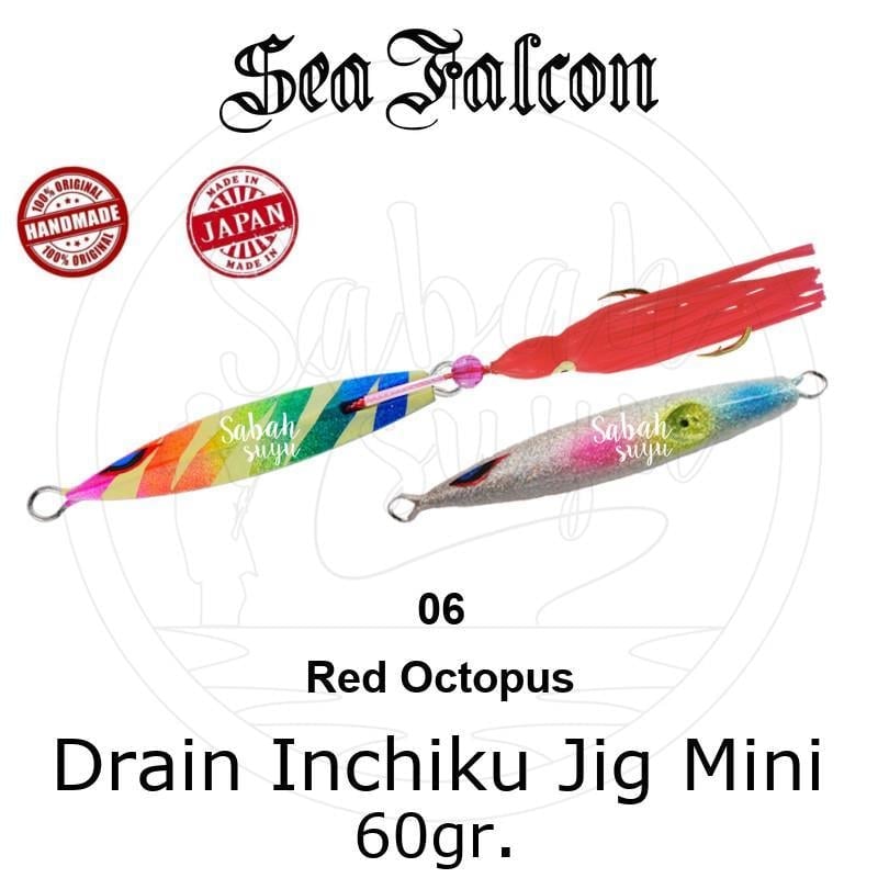 Sea Falcon Drain Inchiku Mini 60gr. 06 Red Octopus