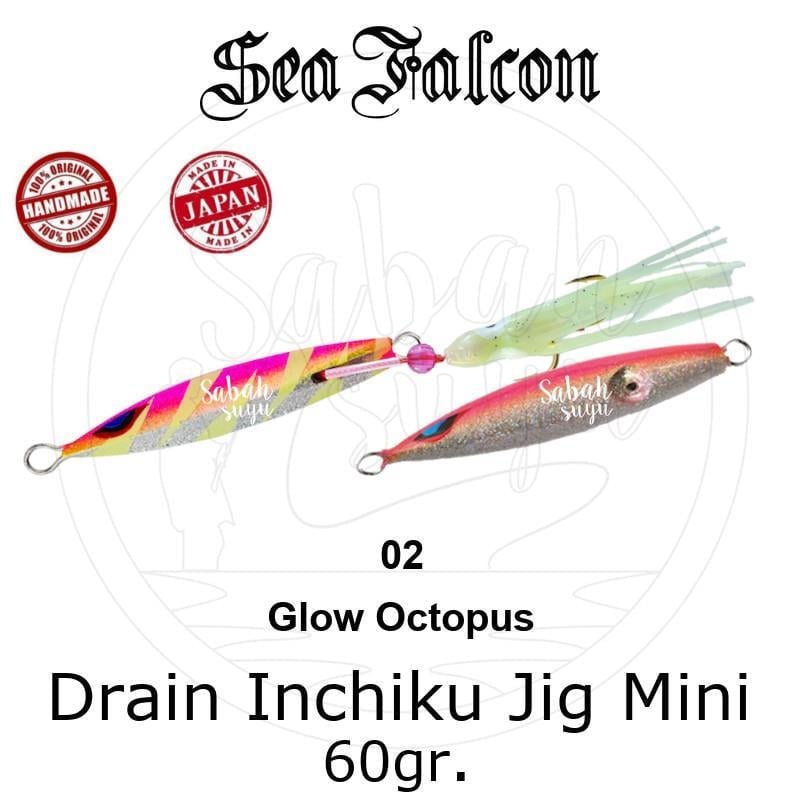 Sea Falcon Drain Inchiku Mini 60gr. 02 Glow Octopus