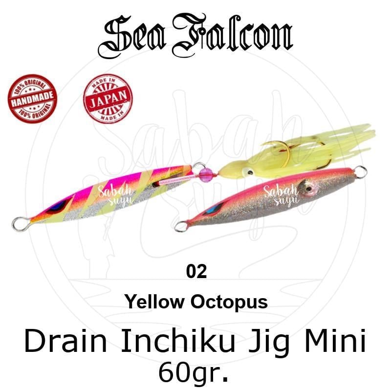 Sea Falcon Drain Inchiku Mini 60gr. 02 Yellow Octopus