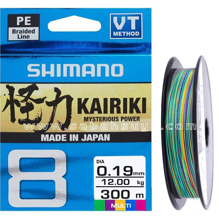 Shimano Kairiki 8 Örgü İp Misina 300m Multi 0.19mm / 12.0kg