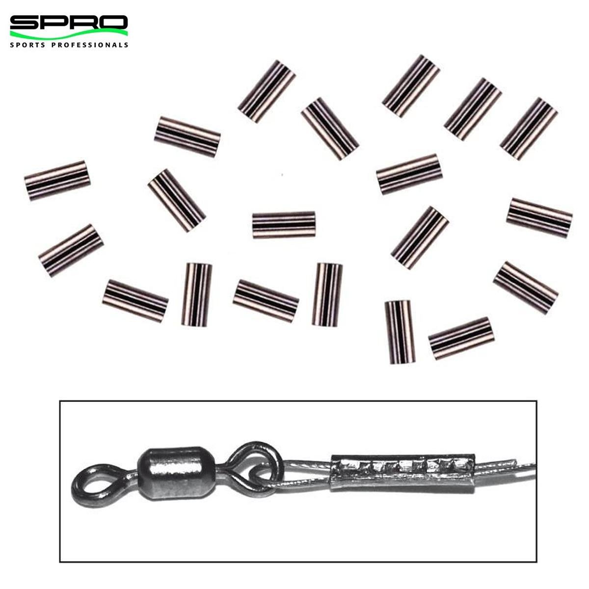 Spro Tekli Tel Sıkıştırma Burç Siyah 2.0mm (20 Adet)