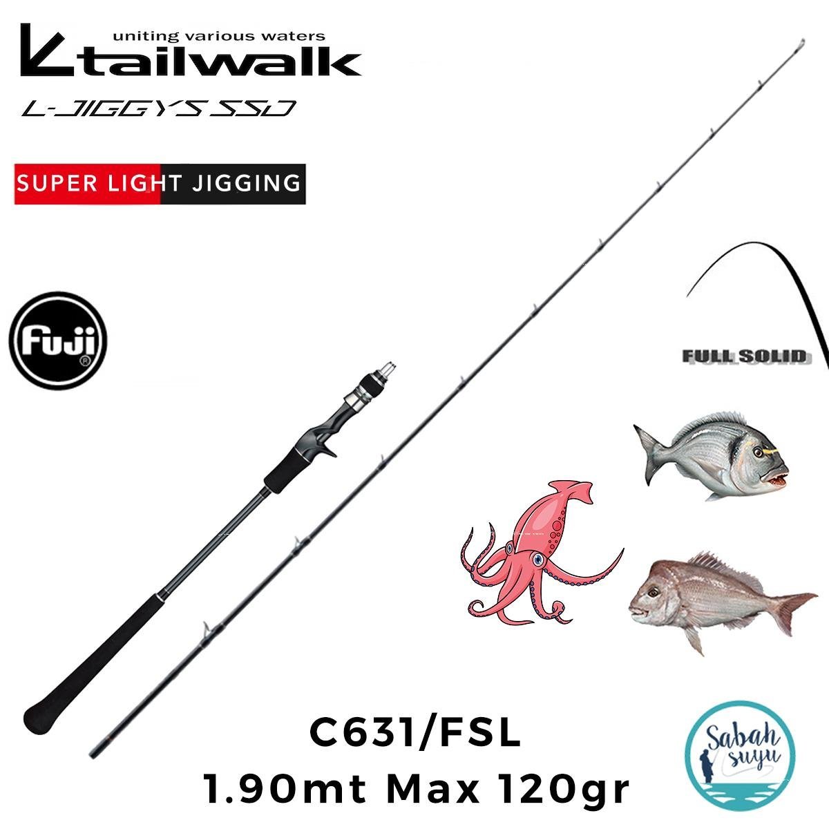 Tailwalk SSD L-Jiggys C631/FSL 1.90mt Max 120gr (S2P) Tetikli Light Jigging Kamış