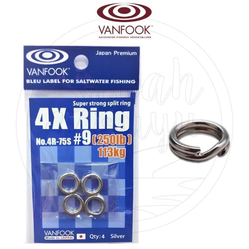 Vanfook 4R75S Split Ring Halka #9 113KG (250LB)