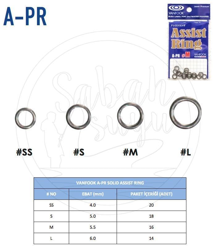 Vanfook A-PR Solid Assist Ring #SS 4mm